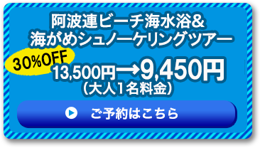 阿波連ビーチ海水浴&無人島シュノーケリング